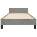 vidaXL Cadre de lit sans matelas gris clair 100x200 cm velours