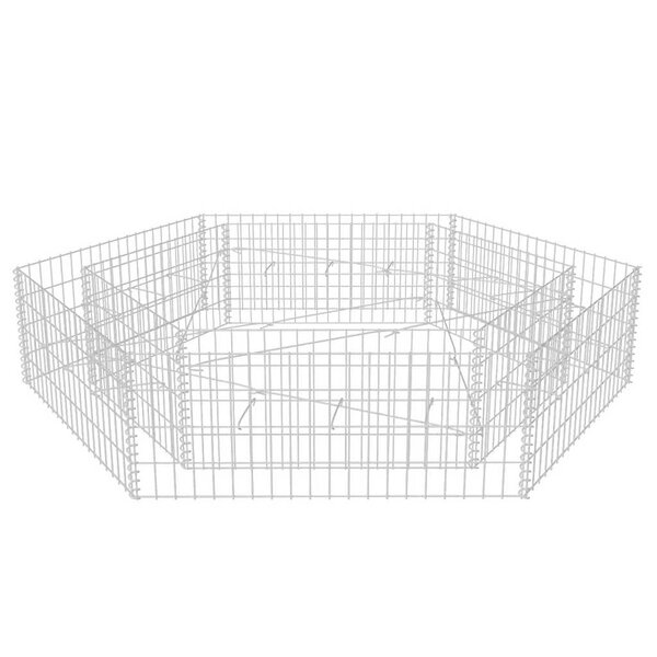 vidaXL Lit surélevé à gabion hexagonale 200x173x40 cm