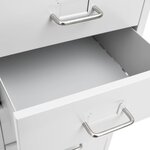 vidaXL Classeur mobile Gris 28x41x109 cm Métal