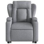 vidaXL Fauteuil inclinable Gris clair Tissu