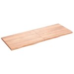 vidaXL Dessus de table marron clair bois chêne massif traité