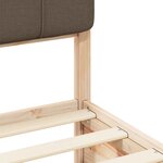 vidaXL Cadre de lit avec tête de lit rembourrée Taupe 120 x 190 cm