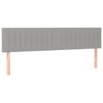 vidaXL Sommier à lattes de lit matelas LED gris clair 120x190 cm tissu