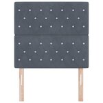 vidaXL Tête de Lit en Velours Argyle Manuel Gris foncé 90 cm Velours