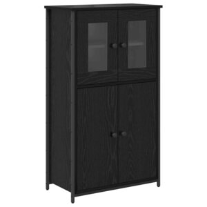 vidaXL Haut Armoire Chêne noir 62 x 32 x 106 5 cm Bois d'ingénierie