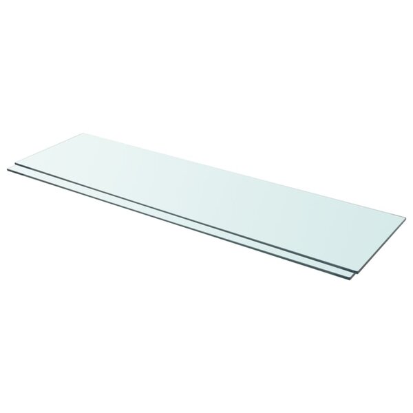 vidaXL Panneaux d'étagère 2 Pièces Verre Transparent 110 x 30 cm