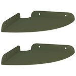 vidaXL Étagère Flottante d'Angle 2 pc Vert olive 18 x 18 x 2 cm
