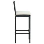 vidaXL Tabourets de bar de jardin et coussins lot de 2 résine tressée