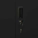 vidaXL Armoire de bureau Noir 90x40x180 cm Acier