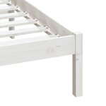 vidaXL Cadre de lit sans matelas blanc bois massif 140x200 cm