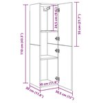 vidaXL Meuble TV chêne artisanal 30 5x30x110 cm bois d'ingénierie