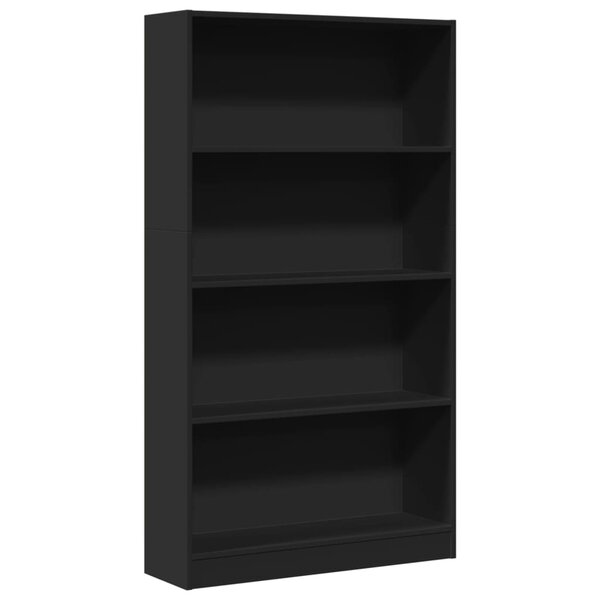 vidaXL Bibliothèque noir 80x24x143 cm bois d'ingénierie