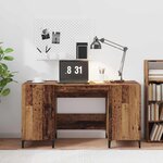 vidaXL Bureau Bois ancien 140 x 50 x 75 cm Bois d'ingénierie
