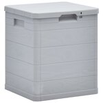 vidaXL Boîte de rangement de jardin 90 L Gris clair