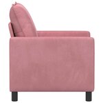 vidaXL Canapé Rose 76 x 81 x 87 5 cm Velours