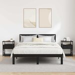 vidaXL Cabinet de chevet avec tiroir 2 Pièces Chêne noir 40 x 42 x 55 cm