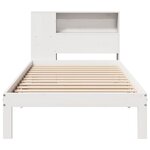 vidaXL Lit bibliothèque sans matelas blanc 90x200cm bois de pin massif