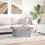 vidaXL Table basse gris béton 100x55x40 cm bois d'ingénierie