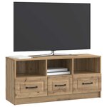 vidaXL Meuble TV 102 x 34 5 x 47 cm Chêne artisanal Bois d'ingénierie