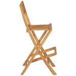 vidaXL Ensemble de bar 3 Pièces Bois de teck solide