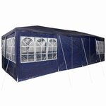 vidaXL Tente de fête Bleu  Blanc 800 x 400 x 266 cm Polyester  Acier