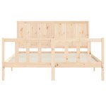 vidaXL Cadre de lit sans matelas bois de pin massif