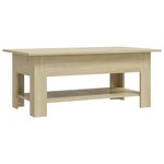 vidaXL Table basse chêne sonoma 102x55x42 cm bois d'ingénierie