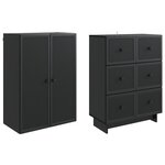 vidaXL Ensemble de Meubles 2 Pièces 66 x 34 5 x 90 cm Bois d'ingénierie