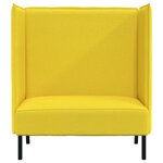 vidaXL Canapé Haut Jaune Clair 109x56x121 cm Tissu