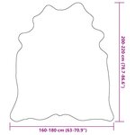 vidaXL Tapis en peau de vache véritable noir 180x220 cm