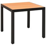 vidaXL Ensemble à manger de jardin 5 Pièces noir et marron