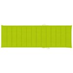 vidaXL Chaise longue avec coussin Bois d'acacia et acier galvanisé