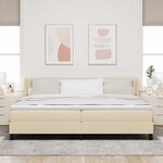 vidaXL Lit boxspring avec matelas avec matelas Crème 200 x 200 cm