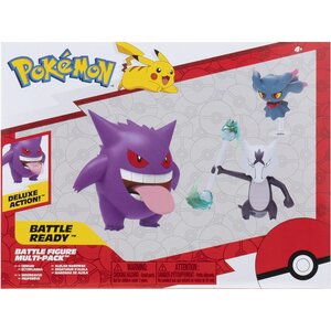 Jazwares PKW4308 - Pokémon - Lot de 3 figurines de type fantôme