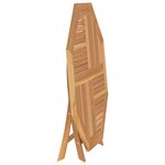 vidaXL Table pliable de jardin 110x110x75 cm bois massif de teck