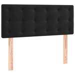 vidaXL Sommier à lattes de lit avec matelas noir 120x190 cm velours