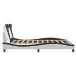 vidaXL Cadre de lit sans matelas blanc et noir 180x200 cm similicuir