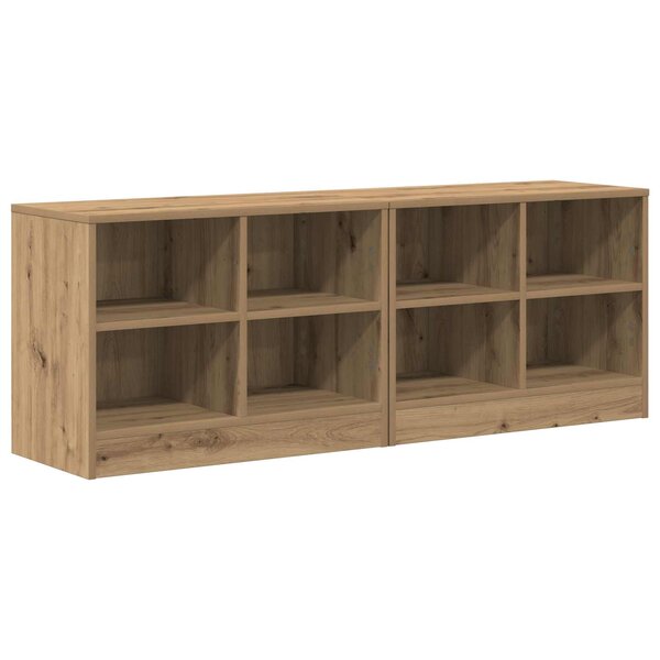 vidaXL Armoire de lit 2 Pièces Chêne artisanal 66 x 33 x 48 cm