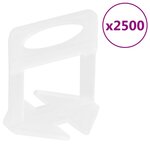 vidaXL Clips de nivellement de carreaux 2500 Pièces 2 mm