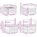 vidaXL Ensemble de canapés d'extérieur 9 pc Naturel et Anthracite