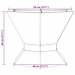 vidaXL Braise Noir 50 x 50 x 40 cm Acier laminé à froid