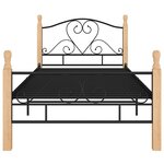 vidaXL Cadre de lit sans matelas noir métal 100x200 cm