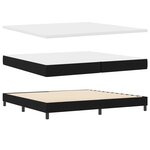 vidaXL Lit avec sommier & matelas & LED noir 200x200 cm en tissu