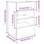 vidaXL Meubles TV muraux lumières LED 2 Pièces chêne marron 40x30x60 5 cm