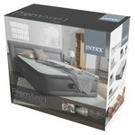Intex Lit gonflable PremAire blanc et gris Queen Size 152x203x46 cm