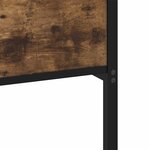 vidaXL Cadre de lit en métal sans matelas chêne fumé 140x190 cm