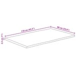vidaXL Dessus de table 110x60x2 5 cm bord vivant bois massif manguier