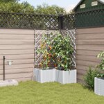 Jardinières vidaXL avec système d'irrigation de 3 Pièces Blanc