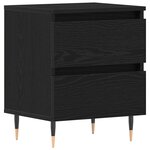 vidaXL Cabinet de chevet Chêne noir 40 x 35 x 50 cm Bois d'ingénierie