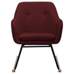 vidaXL Chaise à bascule Rouge bordeaux Tissu